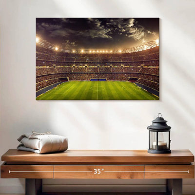 Arène de football Sireci au coucher du soleil