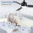 Ladena 42" Downrod Matte Black Ceiling Fan with LED Light and Remote Control