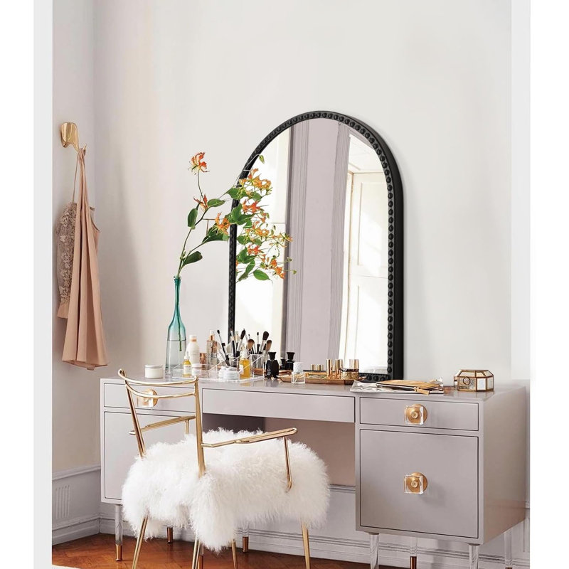 Aluminium Arch Mirror, Black