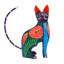 Figurine alebrije en bois féline gracieuse Emington