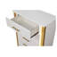Commode 5 tiroirs Obsession contemporaine - Commode en bois blanc avec lumières DEL, mobilier de rangement moderne