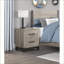 Table de chevet 2 tiroirs gris