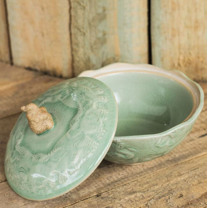 Celadon Handmade Earthenware Rice Bowl