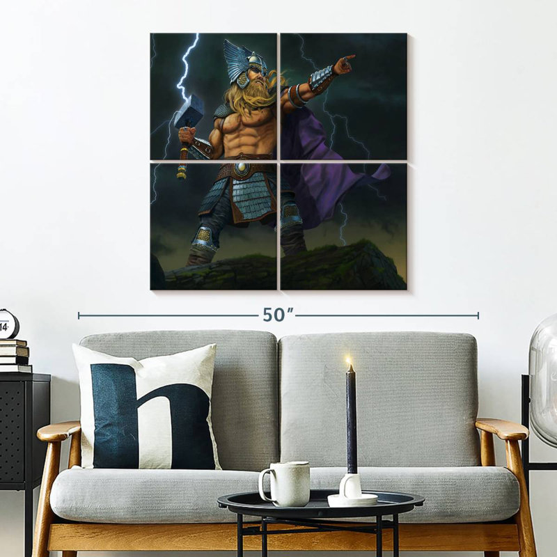 Thor, dieu du tonnerre, H 32 po x l 32 po
