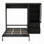 Lit escamotable avec armoire latérale réversible, portes en acrylique et 4 tiroirs-112579404