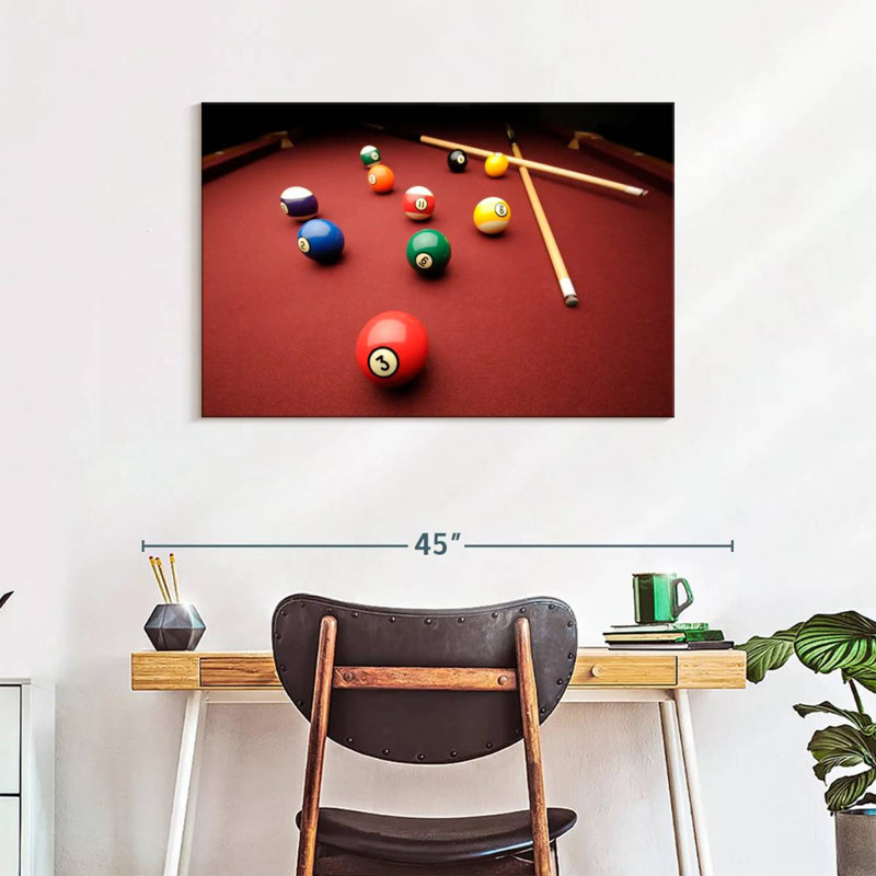 Senne, jeu de billard, H 24 po x l 36 po