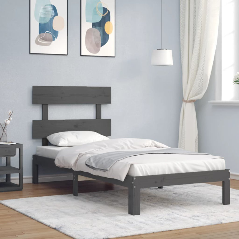 Bed Frame with Headboard, Natural, Small Single (2'6)