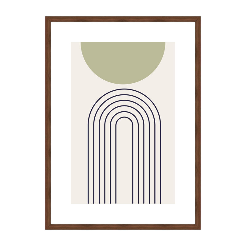 Velino Wooden Photo Frame 50 x 70 cm with Abstract Poster Print, White