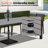 8 - Person 84’’ L Rectangular Aluminum Dining Set with Stacking Chairs-666422878