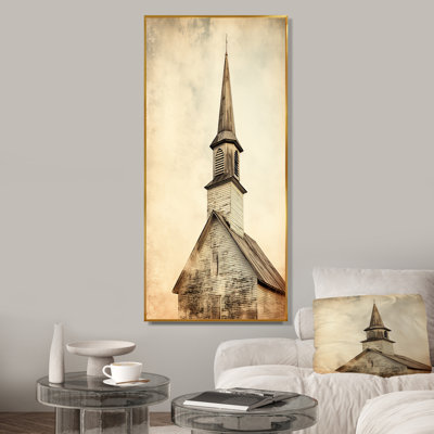 Vintage Church Spire Faith - Church Wall Art