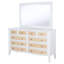 Commode 10 tiroirs avec miroir Clementa