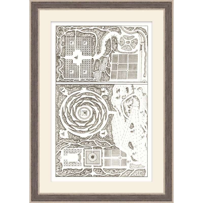 A Garden Design 6, reproduction d'art encadrée, H 35,25 po x l 24,25 po