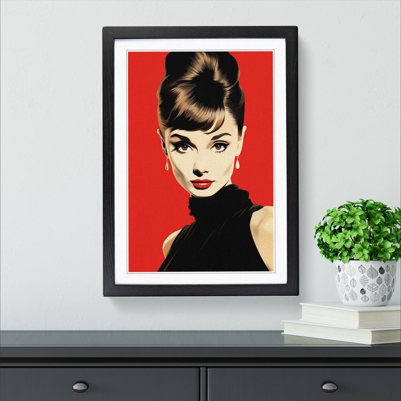 Single Picture Frame Print on Wood, 64cm H x 46cm W, Black Framed