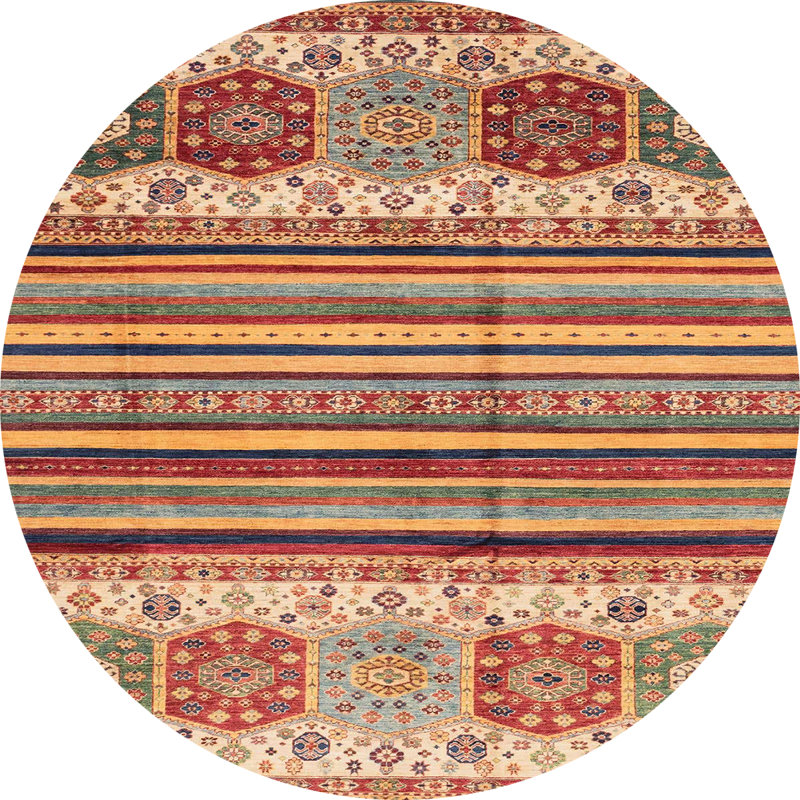 Abstract Indoor Rug, Round 5'