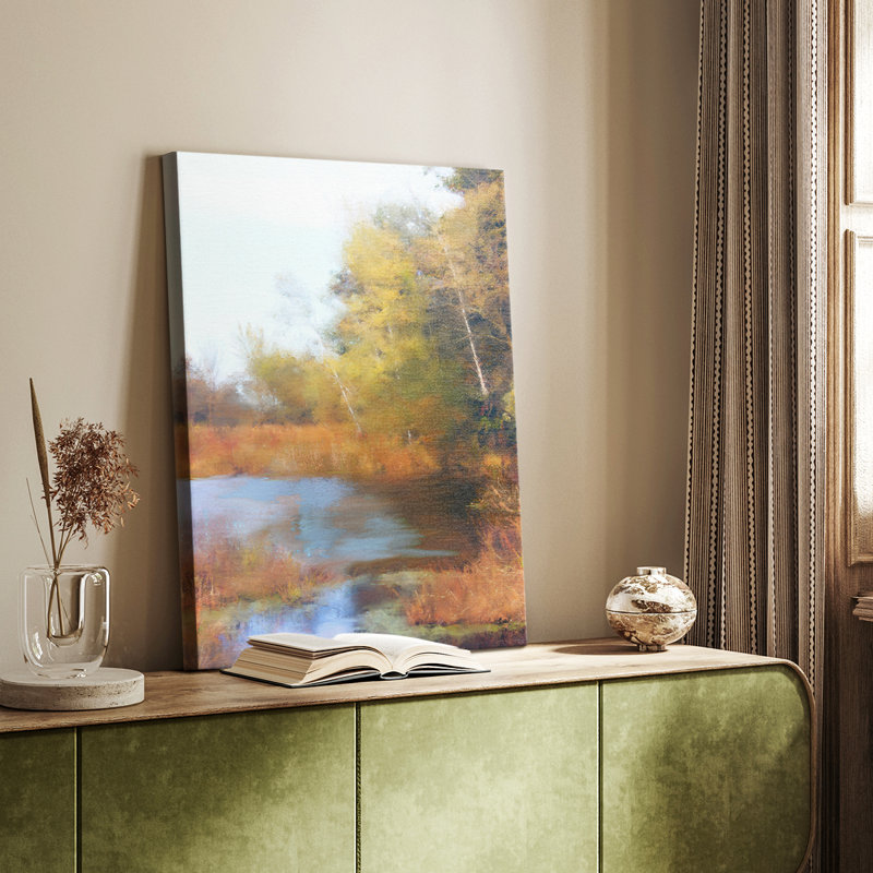 «River Scene I», reproduction d'art encadrée sur mesure, galerie Cavas, H 60 po x l 40 po