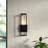 Black Flush Mounted Sconce Open Frame