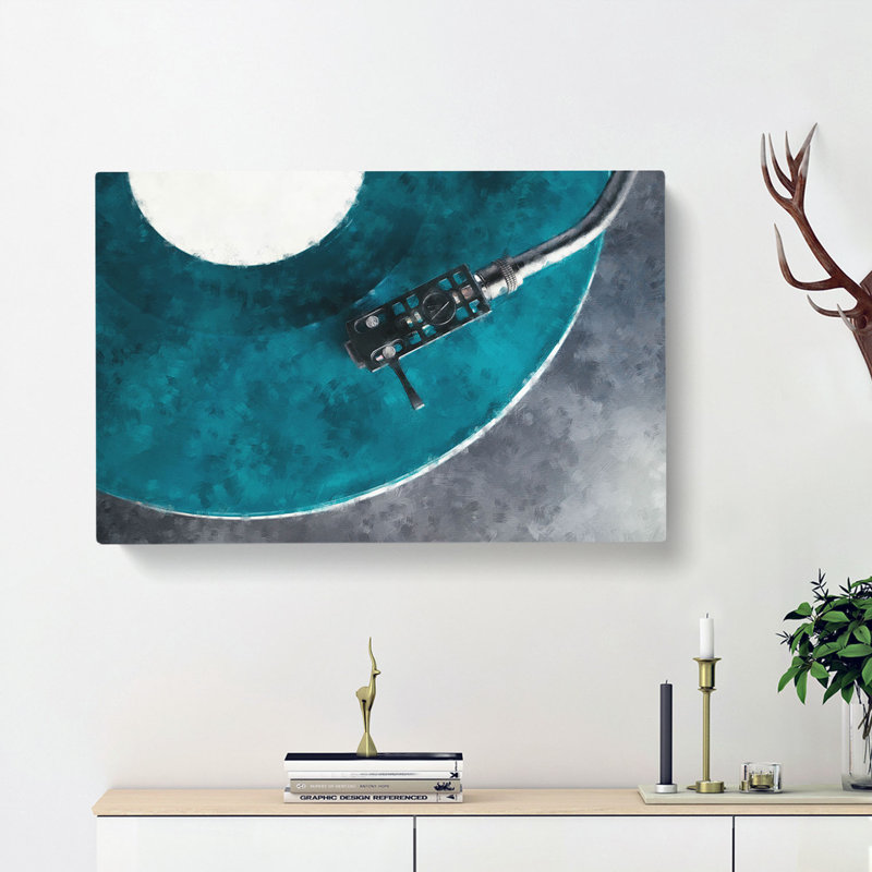 The Record Player Needle - Wrapped Canvas, 40cm H x 60cm W x 3cm D