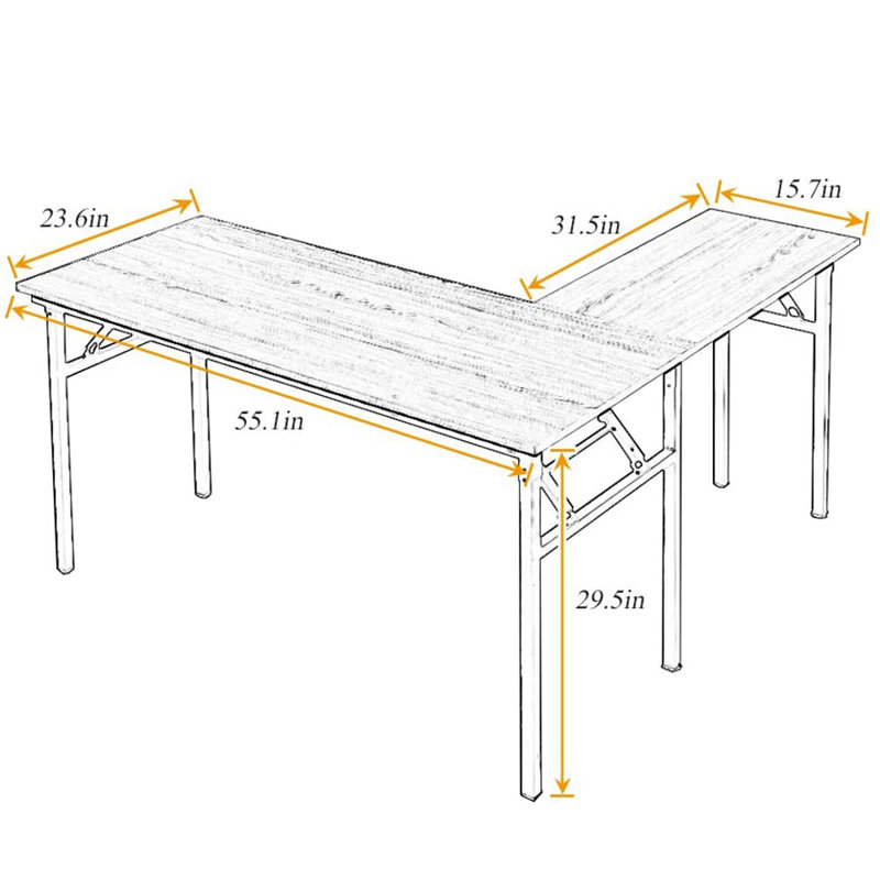 Clements Reversible L-Shape Desk, White