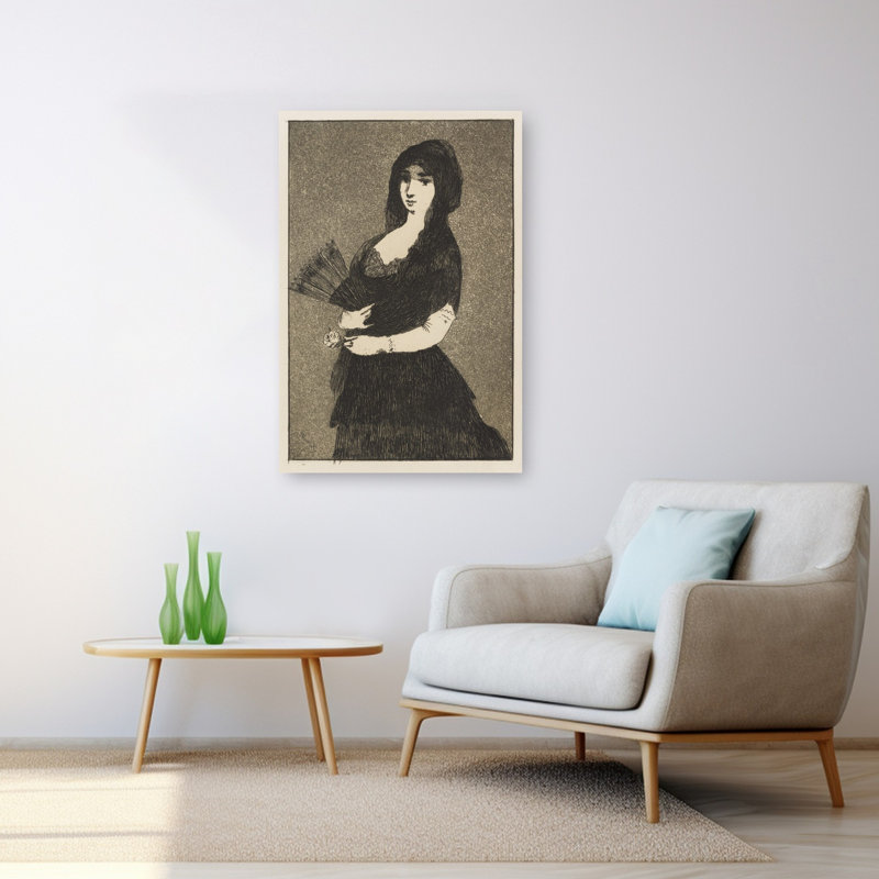 Fleur exotique, 1868, estampe murale abstraite contemporaine., H 48 po x l 32 po