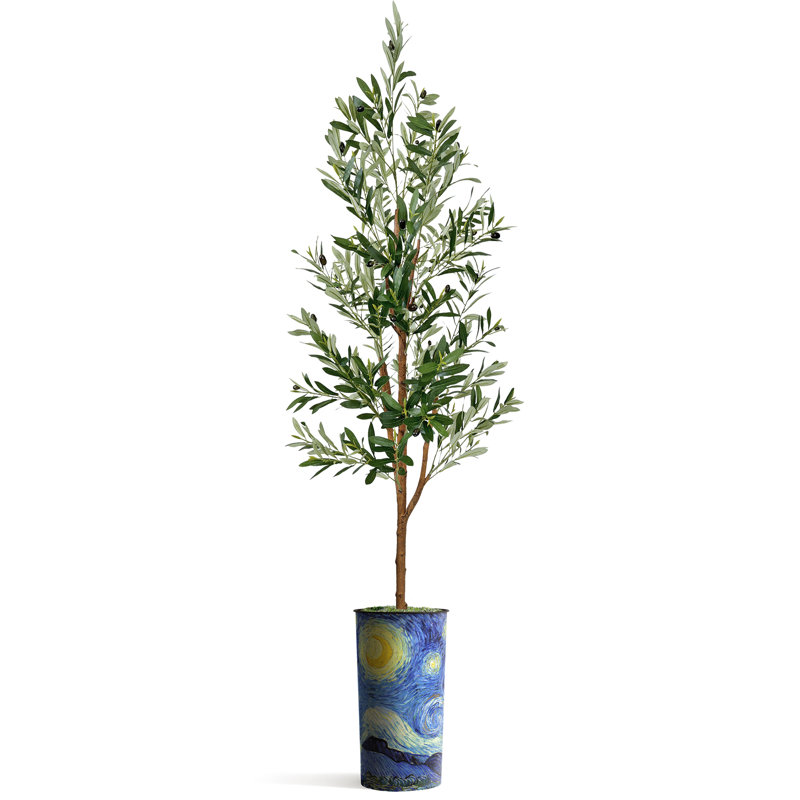 45 po olivier artificiel en pot, H 68 po x l 13 po x P 13 po