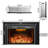 Aadila Electric Fireplace Insert with Trim Kit-2145197588