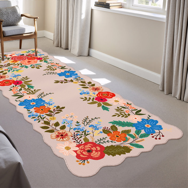 Tapis rose cerise lavable à la machine, Tapis de couloir 2 pi x 8 pi