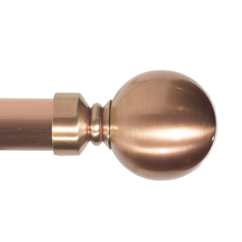 Tringle à rideaux simple 1,13 po Bendetta, Inoxydable, H 2 po x l 48 po x P 3,12 po