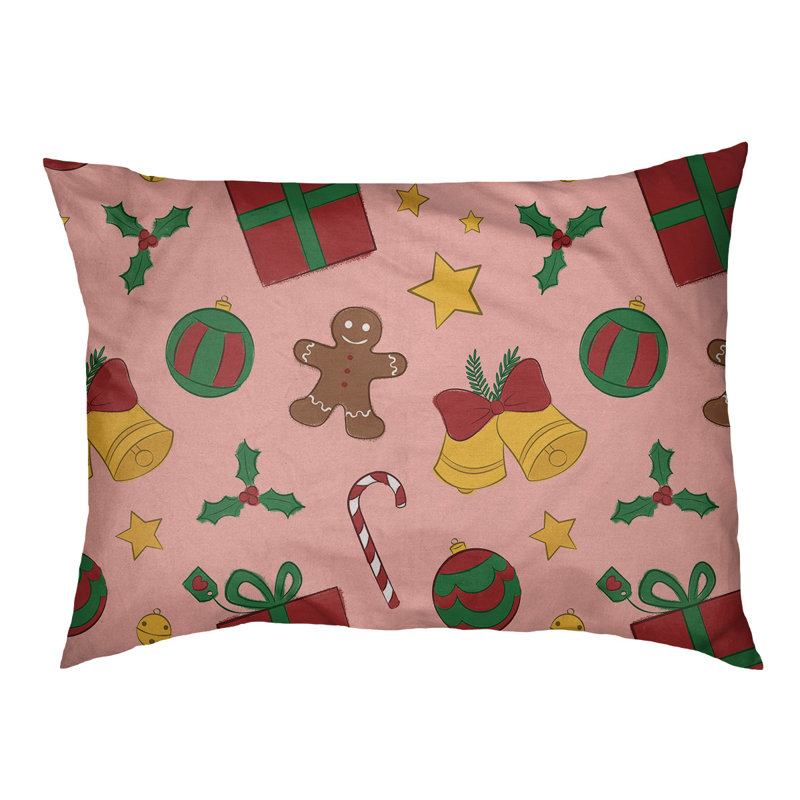 Oreiller d’intérieur christmas décoration, Rouge / rose, l 28 po x P 18 po x H 6 po