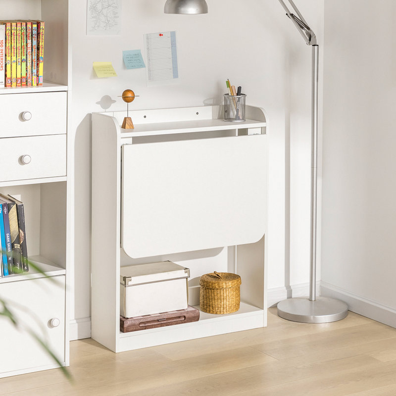Kendyle 64Cm W Rectangular Folding Desk, White