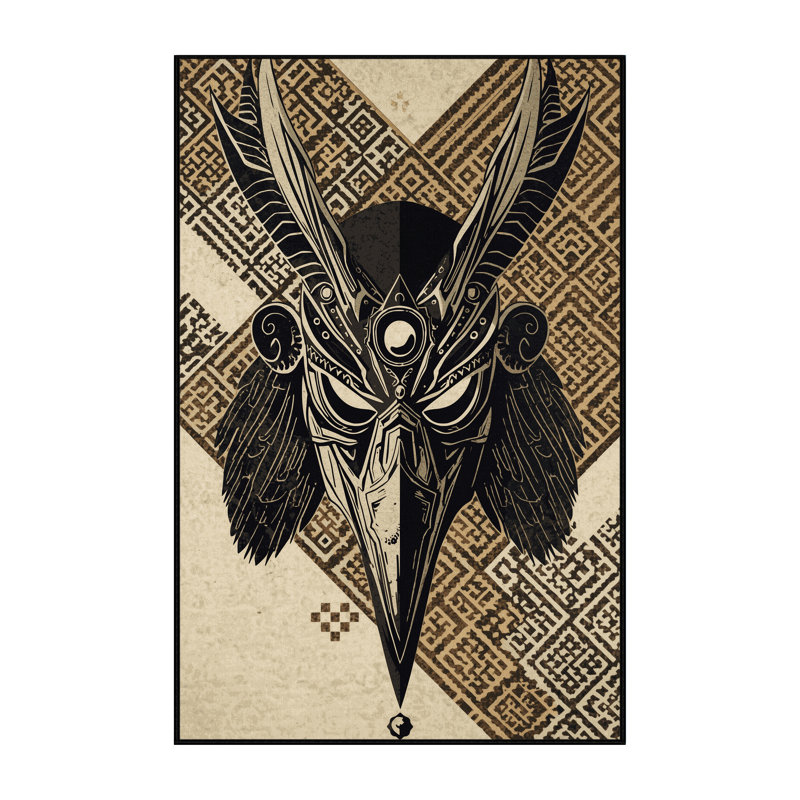 Tapis moelleux moelleux de style Warrior Warrior Mask, 2 x 3