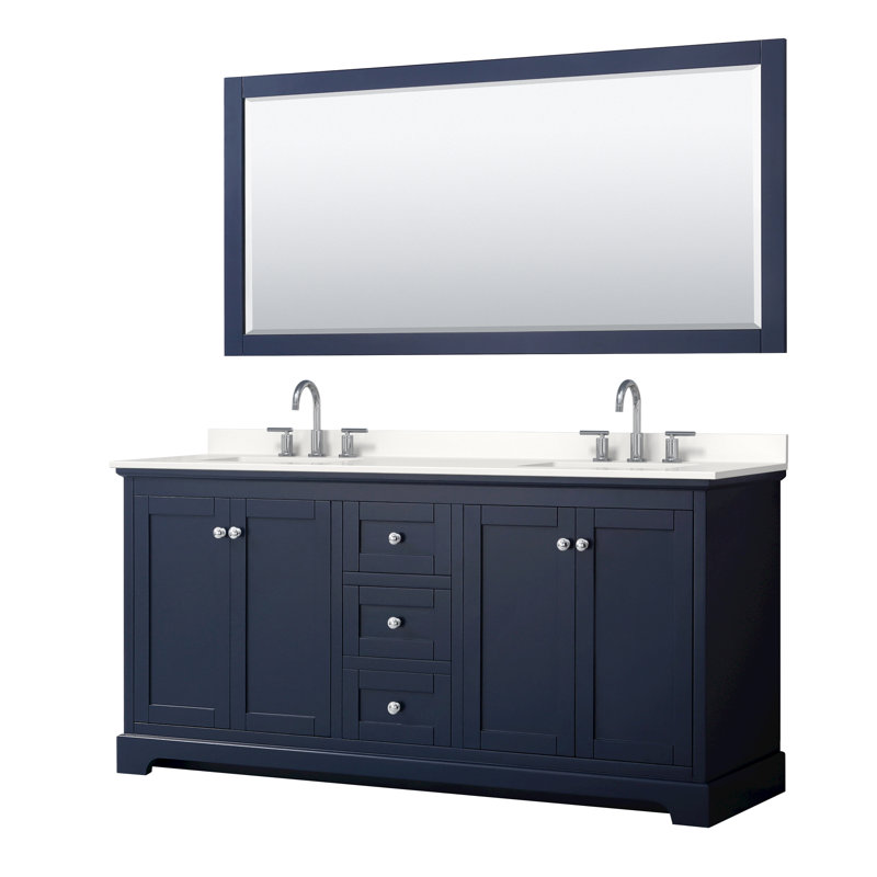 Avery Double Bathroom Vanity with Quartz Top, Matte Black, Dark Gray 1, Giotto Quartz 