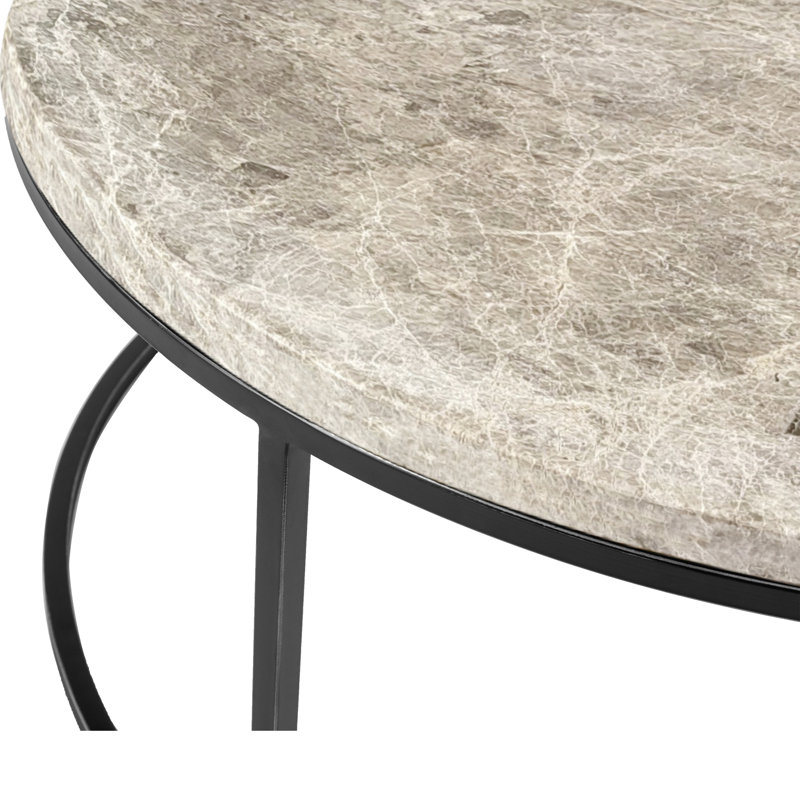 Paris Frame 1 Coffee Table, Tundra Gray, Flat Black