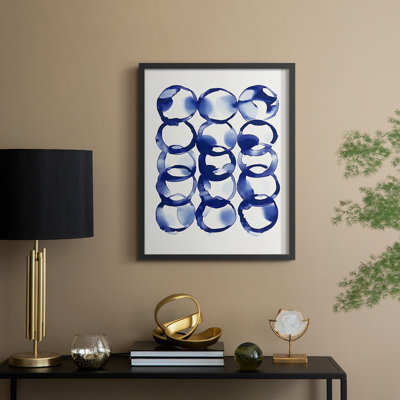 Abstrait, reproduction encadrée, prêt à accrocher