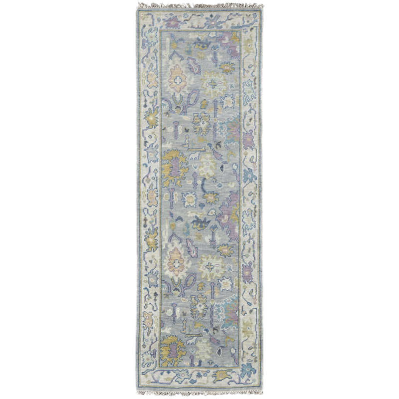Hand Knotted Wool Floral Indoor Rug
