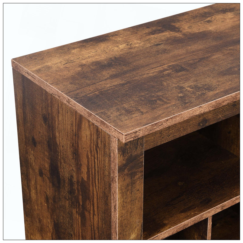 Console élégante à 24 casiers, armoire à chaussures moderne avec base incurvée, buffet polyvalent de haute qualité pour le couloir, la chambre à coucher et le salon
