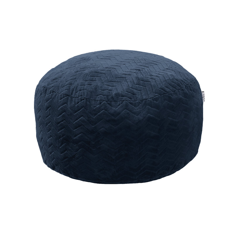 Grand fauteuil à billes classique, Microfibre / microsuède bleu