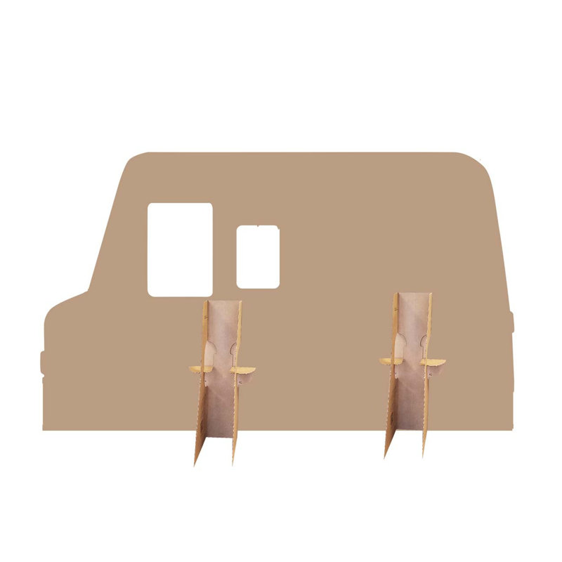 76'' Blue and White Ice Cream Truck Cardboard Standup