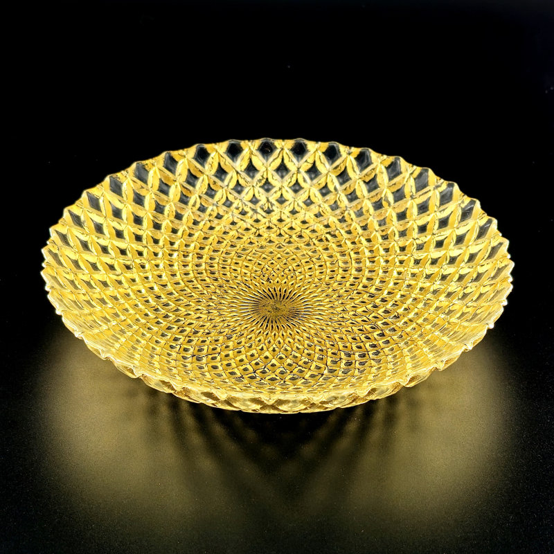 Pina Gilded Glass Soup Plate Gold