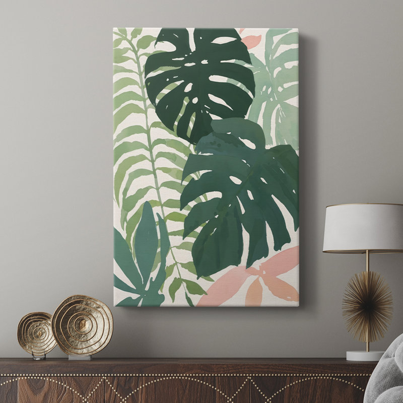 Tropical Puzzle II -Custom Wrapped Gallery Cavas, 12" H x 8" W