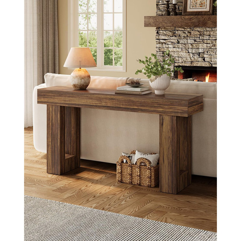 Longue console pour vestibule, Brun, H 33 po x l 50 po x P 10 po