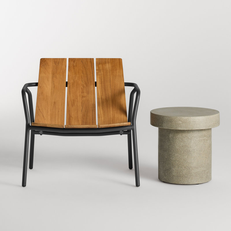 Hunky Dory Outdoor Round Side Table, 17" H x 17" W x 17" L