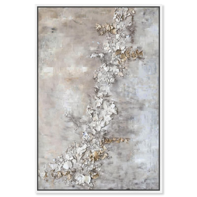 Rust Fragment Canvas Elegant Gold Abstract by Art Remedy