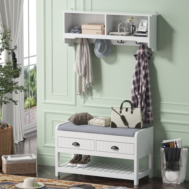 Hall Tree with Bench and Shoe Storage