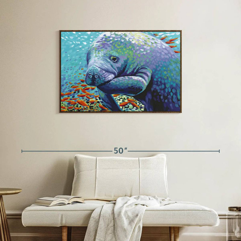 Sea Sweetheart II, 37" X 25", Floating Frame Walnut