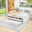 Lit capitaine en bois 3 tiroirs avec lit gigogne simple et tablettes-61750095