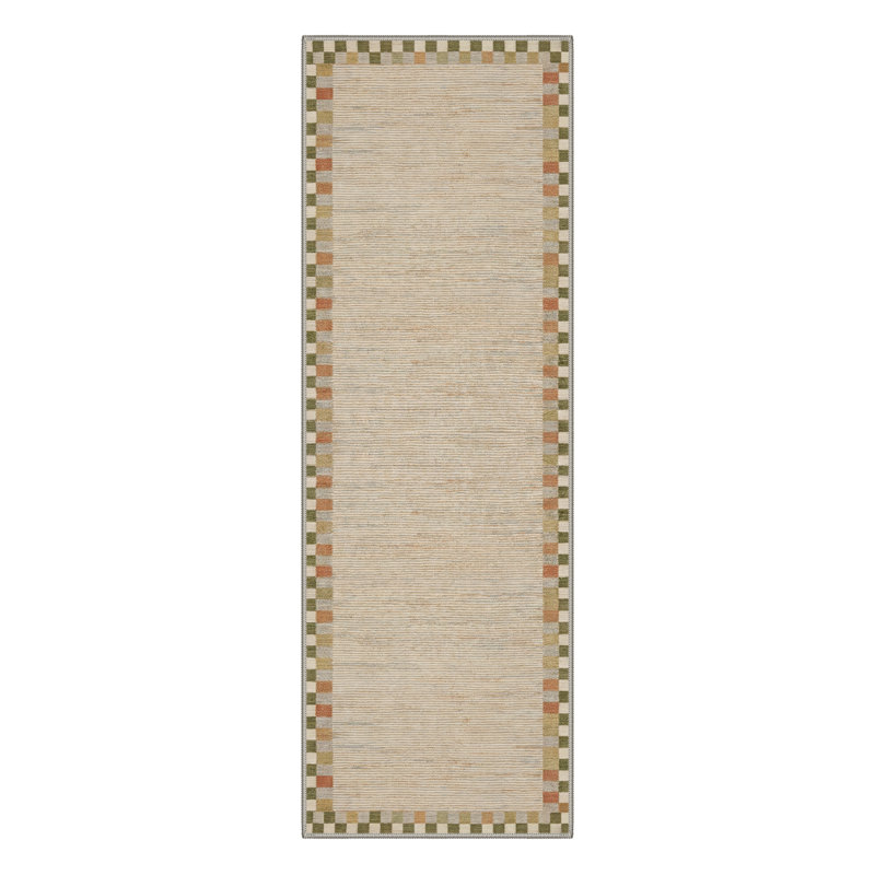 Tapis d'intérieur à motif géométrique Coady, Tapis de couloir 2 pi 6 po x 8 pi
