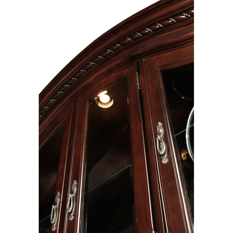 Antoinette Traditional Lighted Mahogany China Cabinet