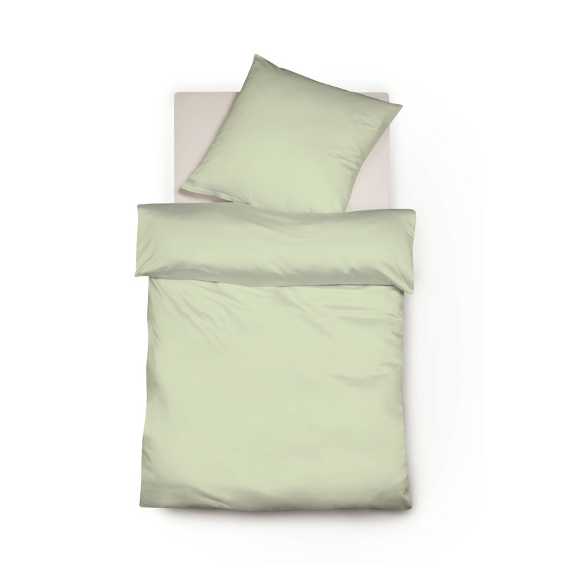 Jersey Bettwäsche Interlock-Colours 100% Baumwolle, 155 x 200 cm - 1 Pillowcase (80 x 80 cm), Pastel Green