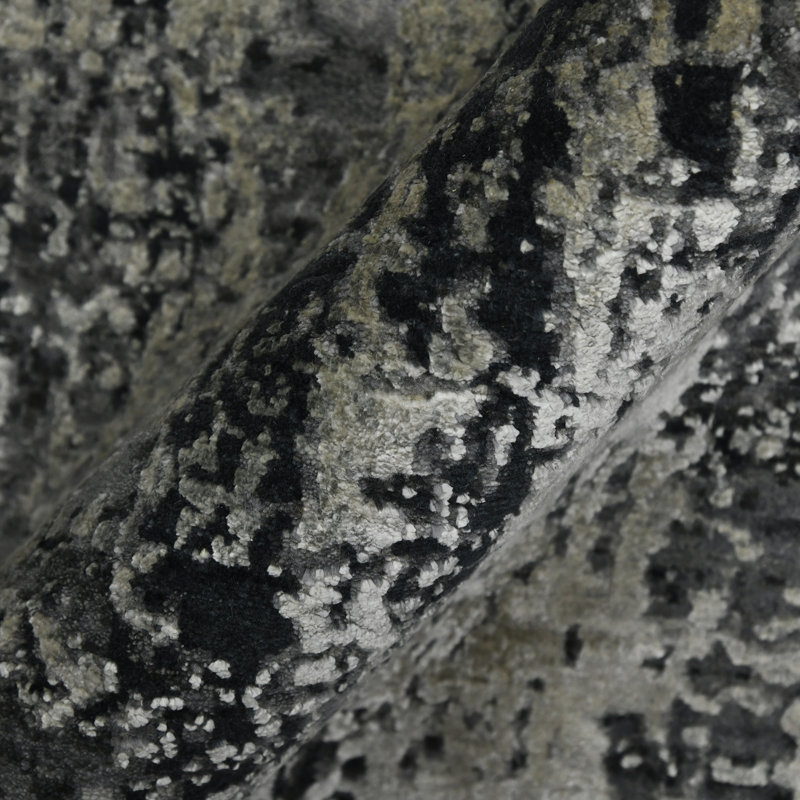 Zenith Abstract Area Rug in Gray, Rectangle 2' x 3'