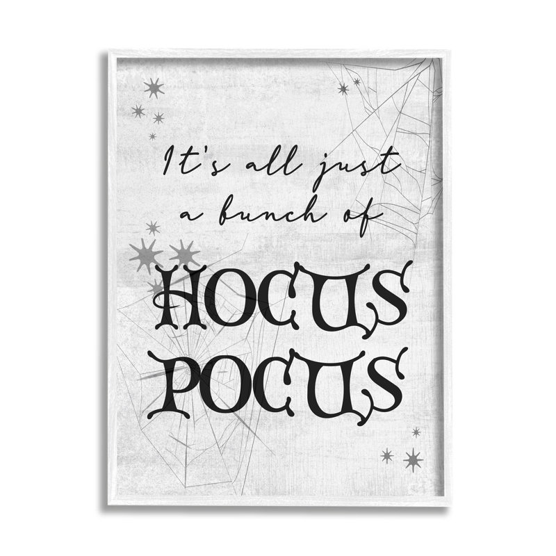 "Just a Bunch of Hocus Pocus" par Lil 'Rue - Art textuel sur toile, H 30 po x l 24 po x P 1,5 po